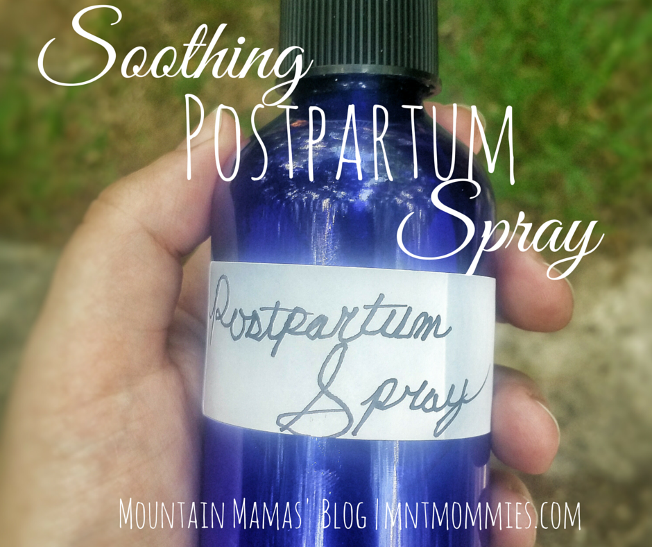 Soothing DIY Postpartum Spray | Montain Mamas' Blog| mntmommies.com 
